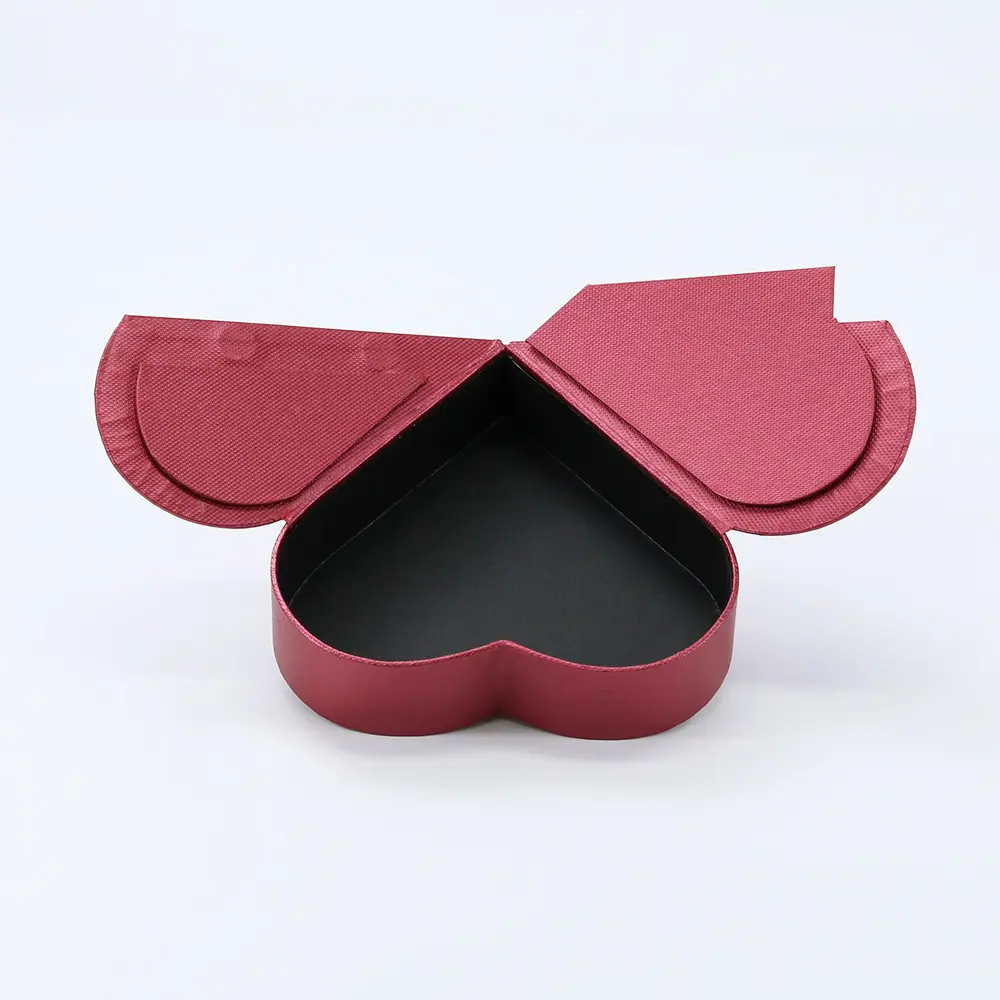 Deluxe Double-Door Magnetic Red Heart-Shaped Box