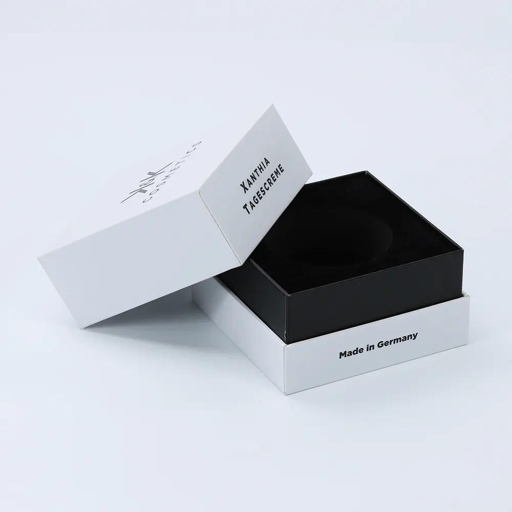 Personalized packaging lid and base rigid paper gift box with EVA insert