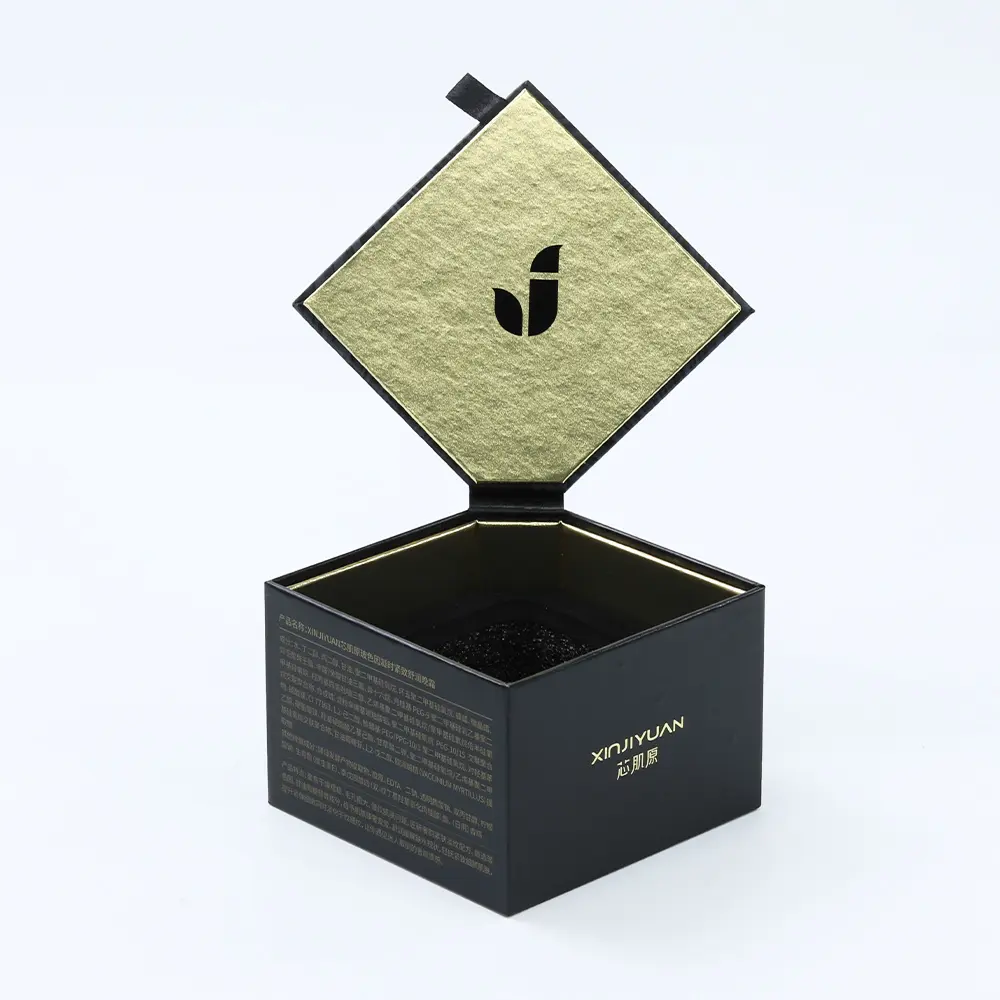 Luxurious Black Hardcover Box with Magnetic Closure