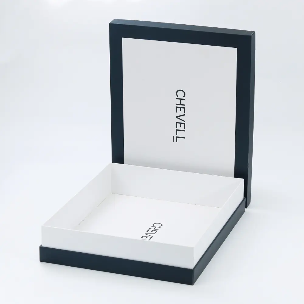 custom empty lid and bottom paper box with UV spot LOGO