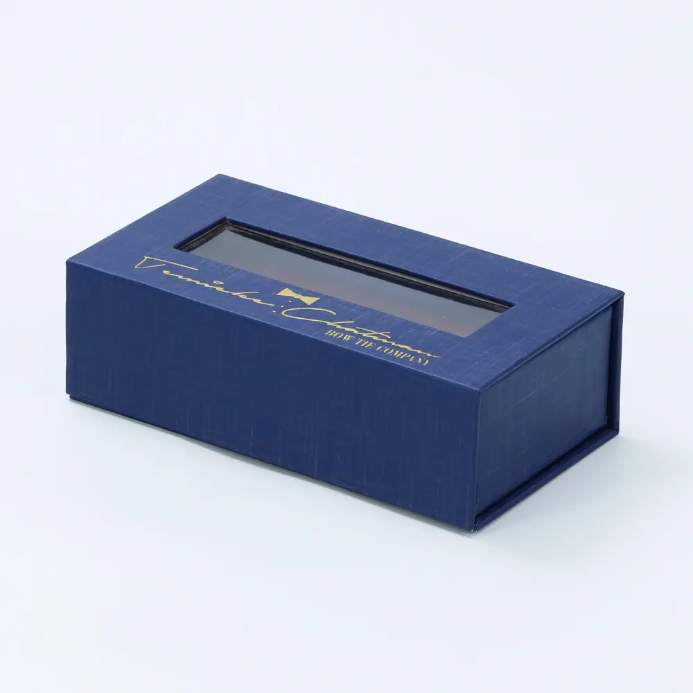 Luxury Bow Tie Packaging Gift Box With Clear Window