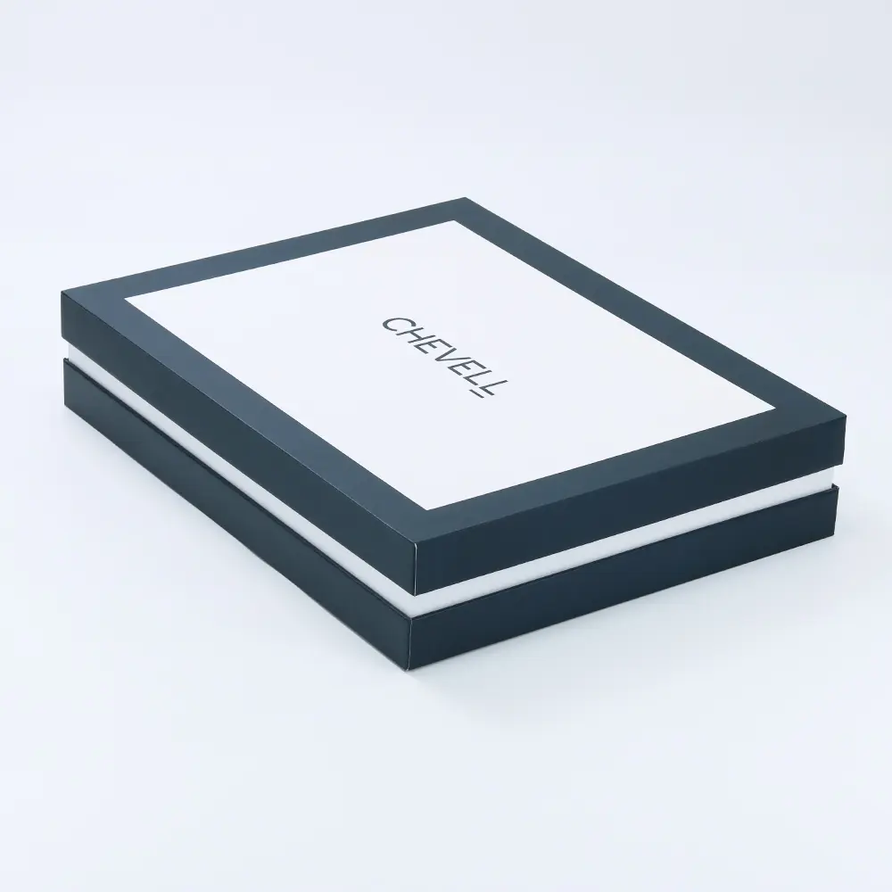 custom empty lid and bottom paper box with UV spot LOGO