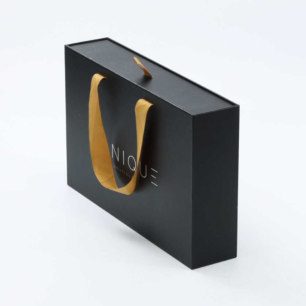 Rigid Drawer Paper Box With Silk Handle
