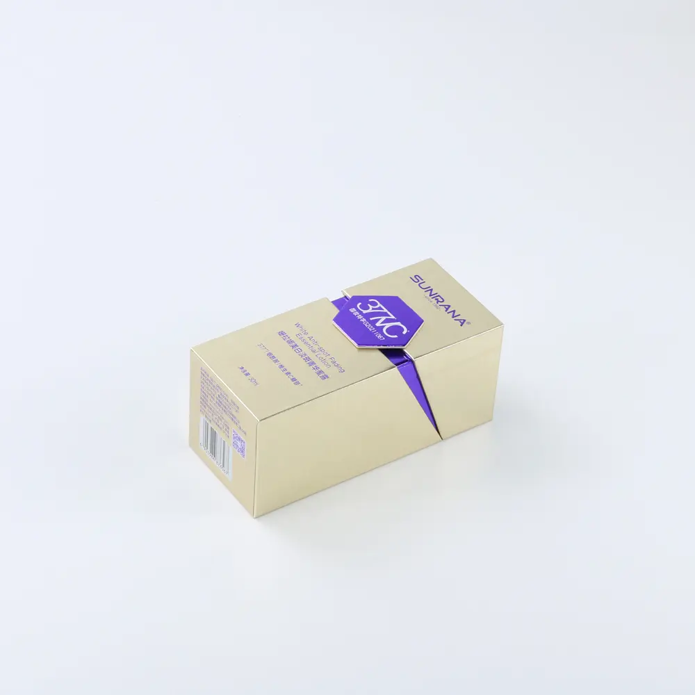 cosmetic luxury cardboard rigid paper packaging box with velvet foam insert